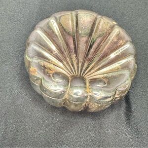 Vintage 1990's silver patina'd small jewelry holder box (perfect for rings!